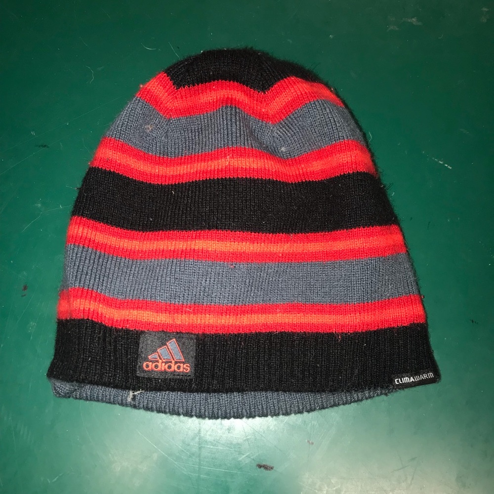 Striped Adidas beanie